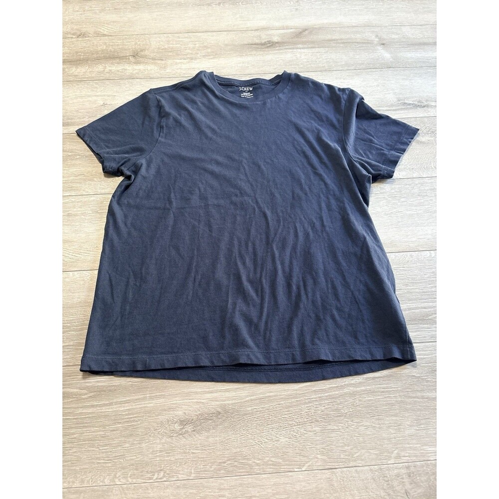 J. Crew Washed Navy Blue Short Sleeve Men's Crew Neck 100% Cotton T Shirt Medium